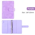 A6 Purple Faux Leather Crocodile Texture Binder with Cash Envelopes, 190x132mm Size - Crocodile Pattern-Purple (Shell Only)