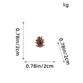 Mini bruine kunstmatige dennenappel voor DIY-ambachten, 2cm groot en 1g in gewicht - 2cm Plastic Dennenbloem