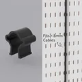 Black cable organizers for pegboard vertical installation set of 15 wire clips - Vertical Cable Clips 15Pcs - Black