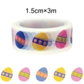 Nastro washi con motivi a uovo di Pasqua largo 1,5cm e lungo 3m per decorazione DIY - Motivo uova di Pasqua