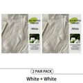 Two pairs of white silk slouch socks with a cooling breathable thin texture for women - 2 Pairs Pack / White