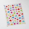 M-604 3D nagelstickers met schattige tekenfilmfiguren en kleurrijke letters - Cartoon 3D Stijl (M-604)