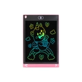 Pink 12-inch LCD writing tablet for kids featuring a colorful unicorn drawing and stylus - 8.5 Inch MKC Colorful Handwriting / Pink