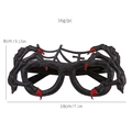 Halloween glitter spider web glasses with skull claws for party favors 18x8cm - Black Ghost Hand Spider Web Decorative Glasses