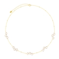 Vintage Baroque pearl necklace with S925 gold chain in a professional minimalist layout - Gold Interrupted Pearl Style(GPN47-14K)