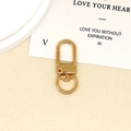 Golden alloy lobster clasp with D-ring swivel hook for DIY jewelry making - U-Shaped Hook Clasp / Gold