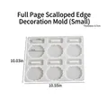 White silicone mold for irregular lace photo frame resin DIY, size 26.8x25.5cm - Small / White