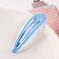 Cute light blue candy colored drop shaped metal BB hair clip for girls' bangs - Light Blue