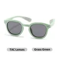 Occhiali da sole polarizzati per bambini verde erba con lenti TAC e montatura opaca - Lenti Polarizzate TAC / Verde erba