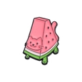 Cute cartoon watermelon cat enamel pin, creative fruit kitten metal badge for collar decoration - Watermelon Cat(QHXZ044)