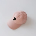 Pink cotton baseball cap with black letter P embroidery for children and babies - 50-52CM / P Letter Embroidery / Pink