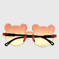 Occhiali da sole per bambini senza montatura a forma di orso con lenti sfumate arancio giallo - Sfumatura Rosa Giallo / Sfumatura Rosa Giallo