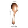 Rose gold 304 stainless steel short handle mini spoon with mirror finish 103x44mm - SUS 304 Rose Gold Spoon