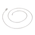 Minimalist silver titanium steel cable chain necklace with secure lobster clasp finish - 2mm Steel Necklace