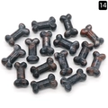 Natural bloodstone bone shaped carvings with dark grey and reddish brown speckles - Sesame Jasper