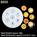 Miniature Chinese dim sum silicone mold featuring dumplings and corn for DIY crafts - Chinese Dim Sum Bun Shaped Mold (B809) / Clear