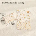 Caja de regalo de Navidad con forma de almohada y estrellas doradas, paquete de 4 piezas - Caja de Almohada Pequeña Estilo 2