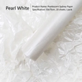 Pearl white pearlescent tissue paper for flower wrapping 50x70cm 20 sheets per pack - 50*70cm (20 Sheets/Pack) / Pearlescent Pearl White