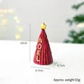 Mini sapin de Noël en résine rouge avec texte Noel et étoile, décor de table, 10 cm haut - Sapin NOEL Rouge