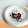 Detailed view of durable brown high-elastic hair ties on cute cat-shaped card packaging - Set of 5 / Dark Coffee