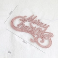 Pink glittery Merry Christmas hanging ornament for tree decoration 20cm size - Pink Letter Sign