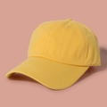 Gorra de béisbol clásica de algodón amarillo brillante con diseño de seis paneles - Amarillo Brillante