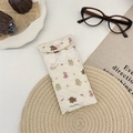 Étui à lunettes matelassé avec imprimés animaux mignons et bordure en dentelle - Petit Ours Chien