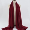 Elegant deep red chiffon hijab scarf displayed on a mannequin for a perfect drape - 26