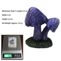 Miniature champignon en résine Style F violet mesurant 3,3 x 2 x 4,2 cm pour décor - Champignon Violet à Deux Têtes (Style F)