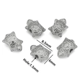 Silver turtle-shaped stainless steel spacer bead with 8.5mm x 6mm size for DIY jewelry - Style D / Steel