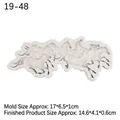 White silicone mold featuring relief patterns of galloping horses for fondant cake decoration - Galloping Horses / Gray