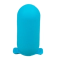 Stretchable bright blue silicone leak-proof sleeve for travel toiletry bottles - 6th Gen (Portable Tabs) / Blue