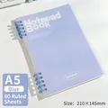 Minimalist A5 refillable notebook in blue color with frosted cover and 60 ruled sheets - A5/60 Sheets Lined / Blue