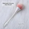 Pink gradient fiber makeup brush with 20x5cm iridescent handle for loose powder - Large / Large Mermaid Pearl Small Waist