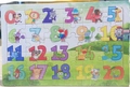 Educational wooden puzzle featuring numbers 0-20 and cute cartoon animal illustrations - Numbers Cognition