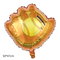 50x47cm baseball glove foil balloon with softball print for sports themed party decor - Yellow Baseball Glove