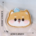 Patch brodé Shiba Inu mignon 4x3,3cm pour décoration de vêtements et accessoires DIY - Shiba Inu