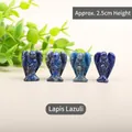 Lapis lazuli hand-carved guardian angel statues, small natural blue crystal decor 2.5cm - Lapis Lazuli