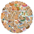 50 wasserfeste Cartoon-Wasserschwein-Aufkleber für DIY-Gepäck und Skateboard-Dekor - 50 Stück Nicht Wiederholende Wasserschwein Aufkleber