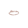 Bague Mama ajustable en or rose avec une élégante écriture cursive pour femme - Bague / Or rose
