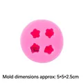 Molde de silicona rosa 3D fresa flor con 4 cavidades para decoración de cupcakes DIY - Fresa / Rosa