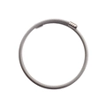 Detailed macro view of the silver stainless steel twisted cable texture on an open bangle - Spiral Cable Bangle / Silver