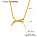 Specifiche dettagliate delle dimensioni per la collana girocollo dorata con fiocco - Collana Piccola (30+8cm) / Oro