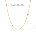 Detail of 18k gold plated satellite chain showing 400mm+60mm length and 2mm bead size - Satellite Cable Chain (TN3412) / Gold