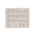 White silicone lowercase alphabet mold for DIY cake decorating and clay crafts - 3# Lowercase Letters / Gray