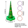 Inflatable Christmas tree ring toss game set with base and colorful rings for party - Bell Christmas Hat Ring Toss (4 Rings)