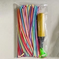 DIY balloon kit with colorful macaron modeling balloons, hand pump, and tying tool - 1.8g Macaron Mixed 200 Pcs With Knotter And Pump / Macaron Mixed Colors