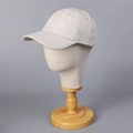Gorra de béisbol minimalista de lino gris claro transpirable para mujer en verano - M (56-58cm) / Beige