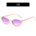Occhiali da sole cat-eye rosa con bordo dorato e lenti sfumate viola C6 - Montatura Rosa Lenti Sfumate Viola