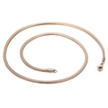 Collana piatta a serpente in oro rosa con maglie flessibili e chiusura a moschettone - Larghezza 3mm (KN203522-Z) / Oro rosa